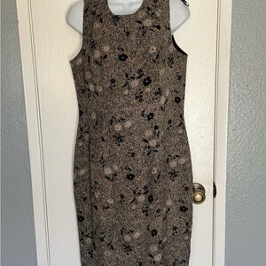 Liz Claiborne Floral Midi Dress - Black and Brown